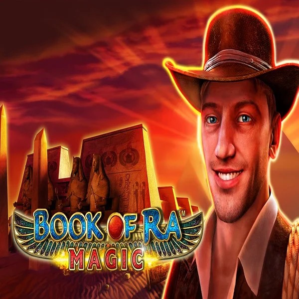 Book of Ra Magic online game logo by Greentube on nomaspincasino.eu